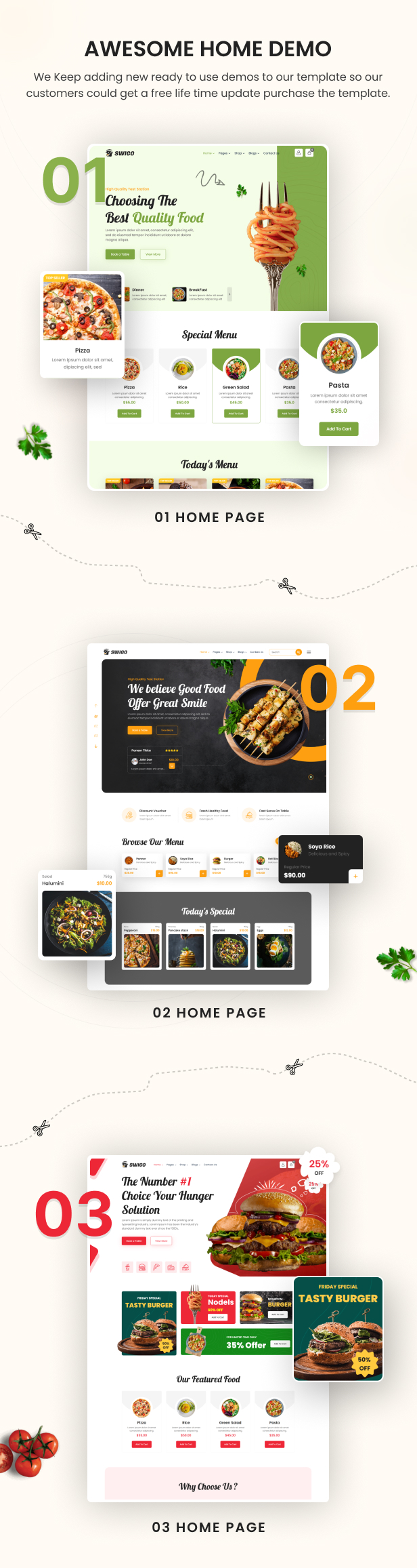Swigo - Fast Food And Restaurant React Template
